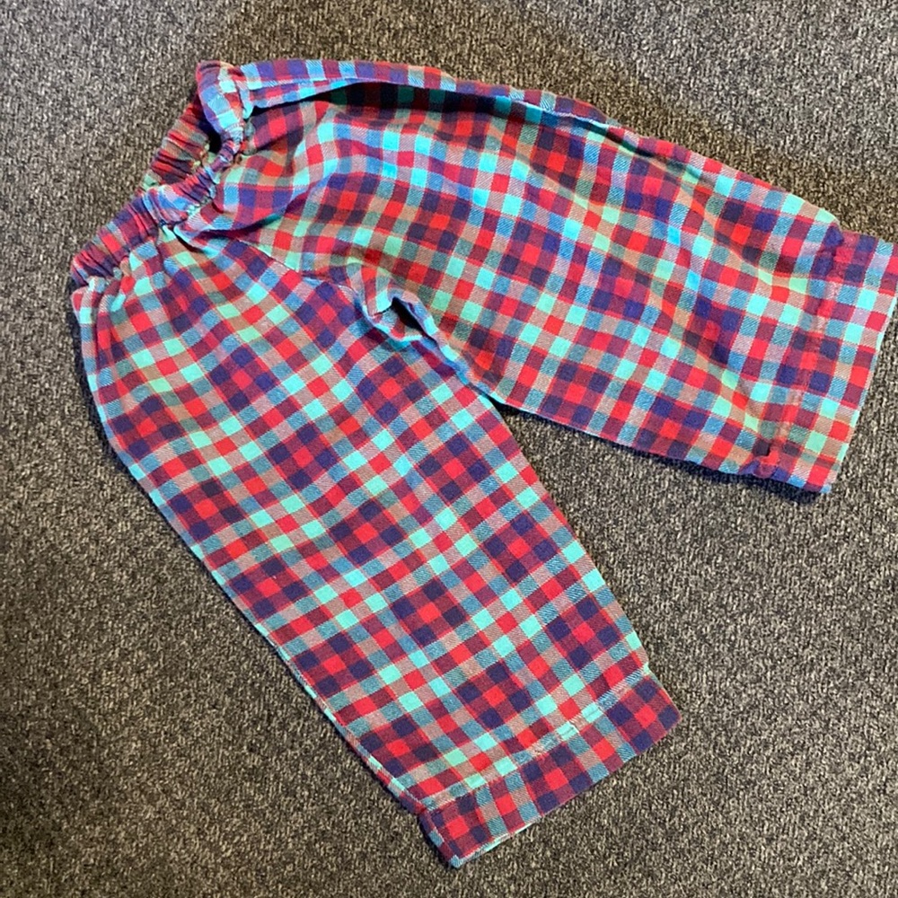 Baby 80s style plaid PJ pants